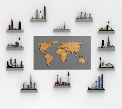 Display Shelves For Lego Architecture Full Set X 13 - Image 1 of 4