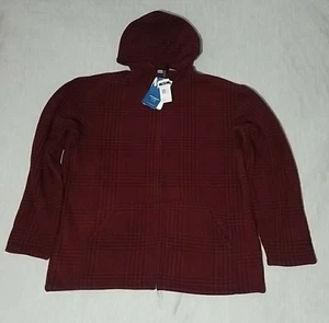 White Sierra Men's 2XL Big Meadow Hoodie Fleece Red And Black Plaid Zip Up  - Picture 1 of 10
