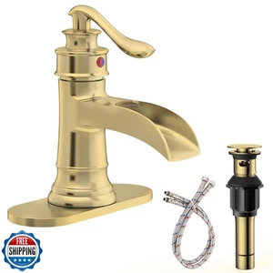 Grifo de baño espacioso cascada grifos de lavabo baño individual ampliamente distribuido - Imagen 1 de 5