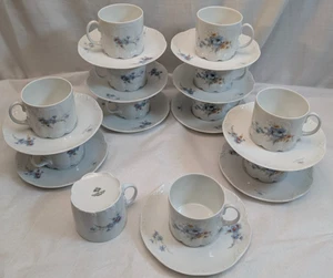 11x Rosenthal Classic Rose BELVEDERE Flat Cup & Saucer Sets, Monbijou, EUC - Picture 1 of 15