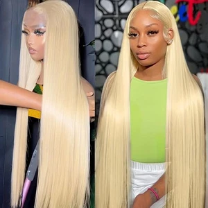 #613 Lace Front Wigs for Black Women Long Straight Pre Plucked Synthetic Lace... - Picture 1 of 6