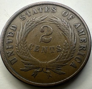 1866 2 CENT SHIELD PIECE R110 - Picture 1 of 6