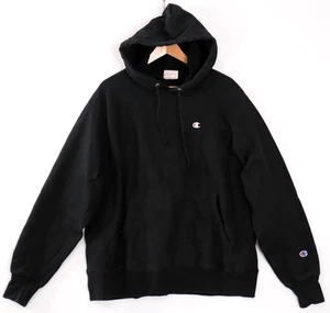 Suéter Jersey Champion Para Hombres Tejido Inverso Con Capucha Talla L Negro Bolsillo - Imagen 1 de 14