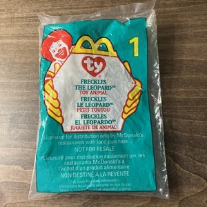 McDonald's Happy Meal TY Beanie Baby Freckles The Leopard #1 New In Package - Picture 1 of 6