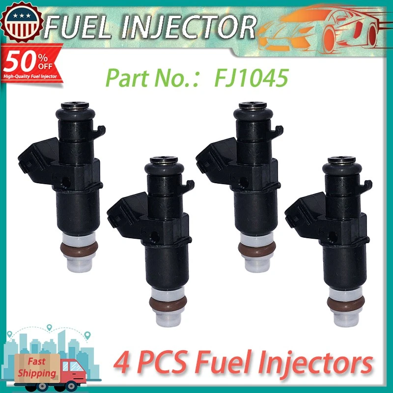 4 PIEZAS INYECTORES DE COMBUSTIBLE FJ1045 16450-RNA-A01 PARA HONDA CIVIC 2006-2011 ACTUALIZACIÓN 1,8 L Foto 1 de 4