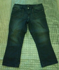 Lei Ashley Lowrise Size 7 Junior Blue Jeans Design on Pocket 22" Inseam - Picture 1 of 11