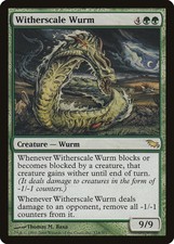 Witherscale Wurm Shadowmoor HEAVILY PLD Green Rare MAGIC GATHERING CARD ABUGames