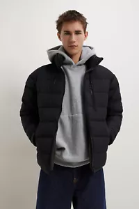 $89.90 ZARA Chaqueta Amortiguada Para Hombre Negra 3918/312/800 Talla L - Imagen 1 de 6