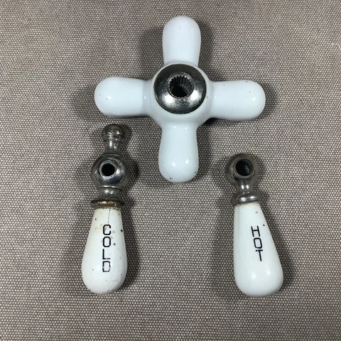Vintage Porcelain Faucet Handles Cover