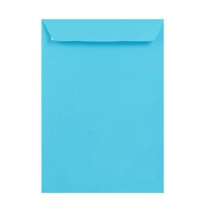 324 x 229 Mid Blue C4 Envelope | Peel/Seal | 120gsm Straight Flap - Picture 1 of 3