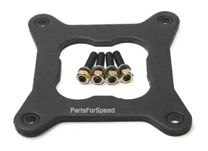 1/4" Thick Carburetor Gasket 4150 Holley Open Center With Stud Kit Insulating - Bild 1 von 1