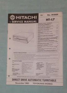 Hitachi HT-L7 Direct Drive Automatic Turntable Service Manual 1983 - Picture 1 of 3