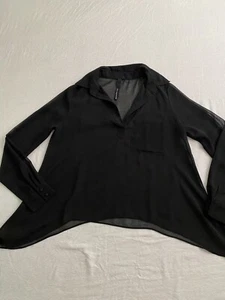 Olivaceous Damen Schwarz Langarm V-Ausschnitt Medium Neu Ohne Etikett - Bild 1 von 9