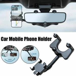 360° Rotatable and Retractable Car Phone Holder Car Rearview Mirror Bracket L - Zdjęcie 1 z 10