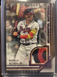Parche grueso material significativo Ronald Acuña Jr 2023 colección museo Topps/15 - Imagen 1 de 2