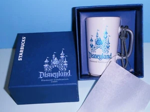 Adorno de porcelana para celebración de diamantes Starbucks Disneyland 60 aniversario sin usar y en caja - Imagen 1 de 3