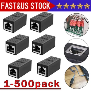 Lot connecteur rallonge câble réseau Ethernet Cat6/Cat5e coupleur en ligne RJ45 - Photo 1/19