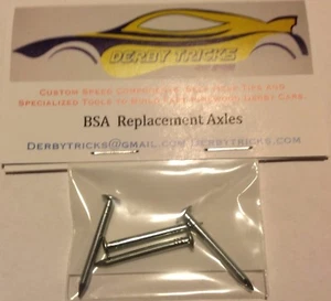BSA Pine Wood Derby Four Replacement Axles from kit #17006  - Picture 1 of 4