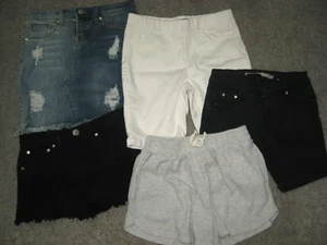 lot girls 14 Pinc Tractor Art Class shorts denim skirt jean denim - Picture 1 of 1