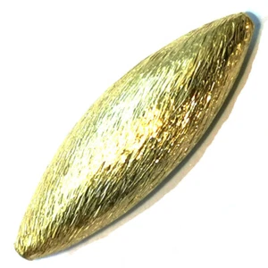 36008 - 19,5x6,5 MM OLIVE AUS VERGOLDETEM 925-er SILBER, GEBÜRSTET - Bild 1 von 1