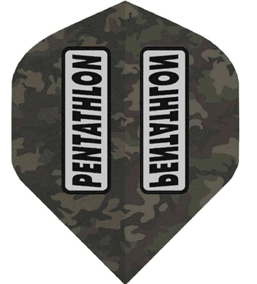 PENTATHLON 灰色迷彩标准飞镖航班 100 美克 - 5 套(15 个航班) — 第 1/1 张图片