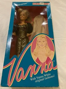 Vanna White Doll Black Gold Ltd Edition Home Shopping Club Wheel Of Fortune - Picture 1 of 6