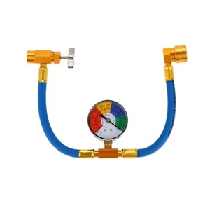 Car R134A AC Manifold Gauge Kit A/C Refrigeration Recharge Measuring Coupler Set - Picture 1 of 7