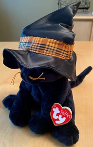 TY PLUFFIES MERLIN SCHWARZE KATZE HALLOWEEN PLÜSCH - Bild 1 von 4