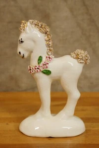 1950's Porcelain Spaghetti Horse Figure Mid Century Modern Signed Dated - Picture 1 of 9