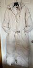 Femme Mecca  Ivory Sand Size L Women’s Long Puffer Coat Feather/Down Insulated