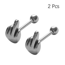 2pcs Durable Hypoallergenic Tongue Ring Tongue Studs Punk Tongue Rings for Women