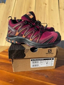 Salomon XA Pro 3D GTX Women's Sneakers Wine Cantaloupe Hiking Shoes Size 6 - Picture 1 of 9
