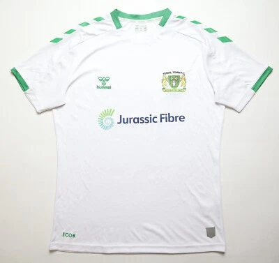 YEOVIL TOWN 2021/2022 AWAY FOOTBALL KIT SHIRT SOCCER JERSEY HUMMEL MENS L LARGE - Image 1 of 4