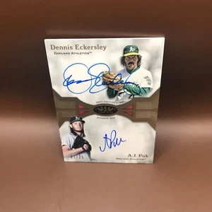 2020 Tier One Dennis Eckersley AJ Puk Dual Rookie Auto Autograph 07/25 - Picture 1 of 2