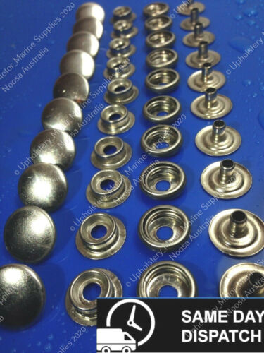 316 Stainless Steel Snap Fastener Press Stud Marine Canopy Cap Button x 20 Sets