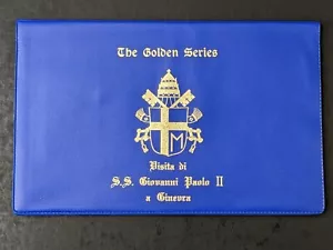 Papa Juan Pablo II, La Serie Dorada Viaje a Ginebra, 4 cubiertas más estampillas 1982 - Imagen 1 de 8