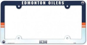 (HCW) Edmonton Oilers NHL Plastic Full Colour License Plate Frame 6"x12"