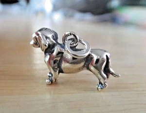 Sterling Silver 3D 11x20mm Solid Heavy Dachshund Weiner Dog Charm! - Picture 1 of 8