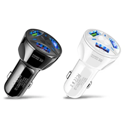 3 USB Port Fast Car Charger Adapter for iPhone Samsung Android Cell Phone - Image 1 of 4