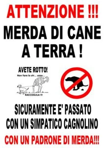 1 Imprimir 20x30 30x40 CM Cartel Atención Caca De Perro Merd Divertido - Imagen 1 de 1