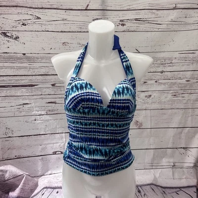 Tankini Moontide Cuello Halter Ritmo Tribal Nuevo con Etiquetas Talla 10 Copa B/C Traje de Baño Bikini Foto 1 de 4