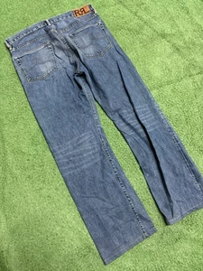 Vintage 90s RRL  brown Straight Fit jeans   size : 34X30 - Picture 1 of 6
