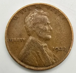 1932 P Lincoln Wheat Cent Woody Sehr schön Holzmaserung Penny unsachgemäßer Legierungsmischungsfehler - Bild 1 von 4