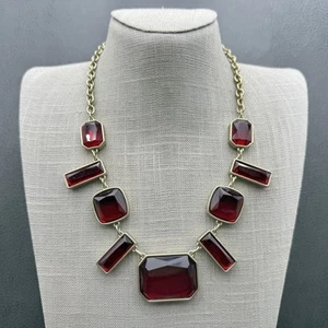 Chico's Statement Halskette facettierte Glassteine goldfarben Kette kräftig modern 20 - Bild 1 von 8