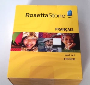 Rosetta Stone FRENCH Level 1 & 2 Version 3 Windows/Mac NEW SEALED - Afbeelding 1 van 5