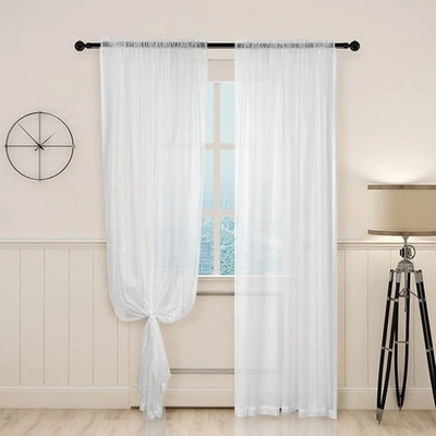 Curtains in Classic White Color Made from Long Lasting Fabric Material - Image 1 of 4