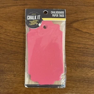 K&COMPANY Chalk It Now PINK SCALLOP CORNER Tafel Papier Etiketten - 24 Stück - Bild 1 von 2