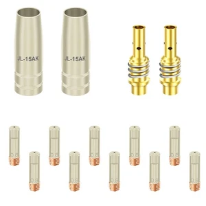 For 15AK MIG/MAG Heat-resistant Welding Torch Kit Contact Tip Nozzle Diffuser - Picture 1 of 17