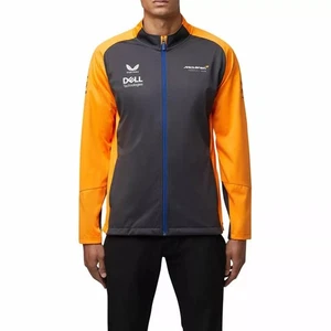 Orange & Charcoal Racing Team Jacket –Lightweight Full-Zip Motorsport Track Styl - Picture 1 of 3