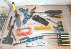 VTG LOF OF 20Pc STANLEY CARPENTRY TOOLS LOT . MADE IN USA - Picture 1 of 17